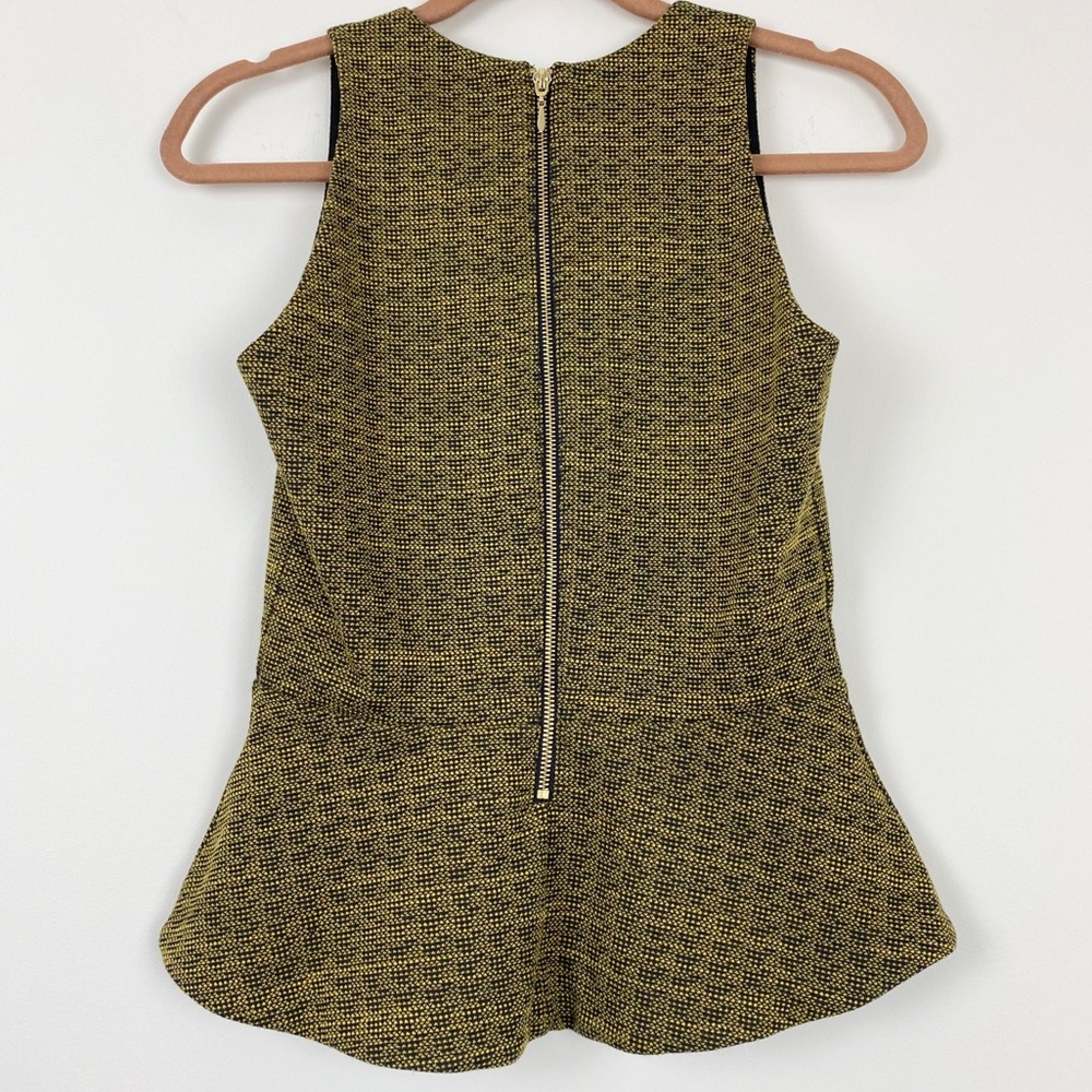 H&M- Peplum Top w/ Gold Zipper - Picture 4 of 5